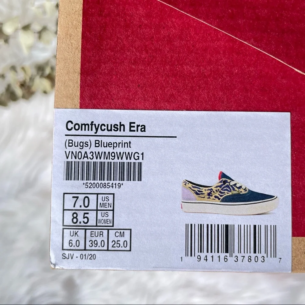 Vans ComfyCush Era Bugs Blueprint W8.5 VN0A3WM9WWG NIB